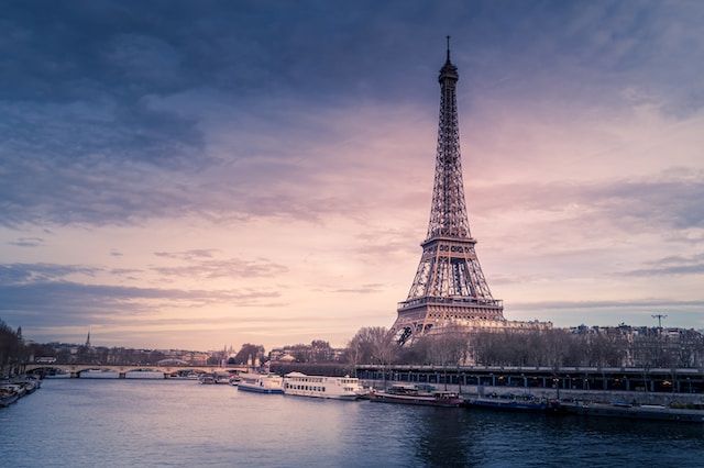 Eiffel Tower on seine river 